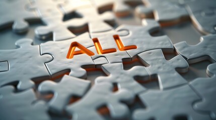 Puzzle with the word All