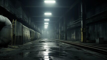 The Eerie and Abandoned Underground Tunnel with Industrial Decay