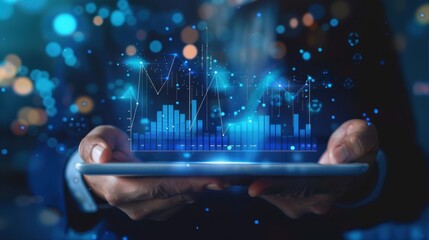 Analysis of financial data displayed on tablets reflects the use of technology to gain market insights.