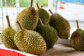 Durian on sale at a street stall