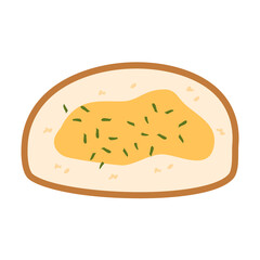 garlic and Cheese bread illustration