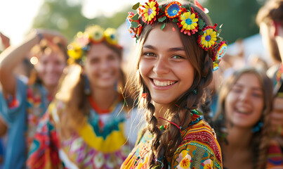 Fototapeta premium Happy holiday activities for teenagers