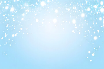 Fototapeta premium Abstract white glitters on light blue background, Ai Generated