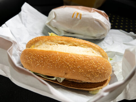 Delicious McDonald's McChicken Sandwich Meal for Lunch