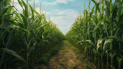 Obraz premium A landscape of corn field