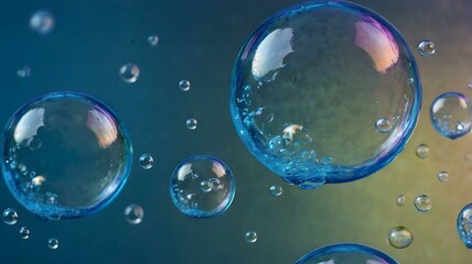 青いバブル／イラスト