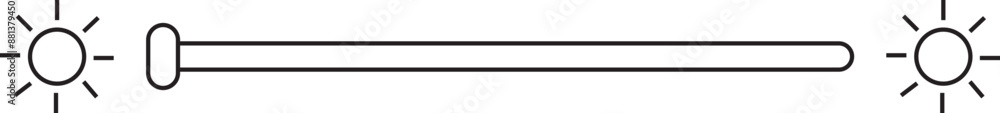 Poster brightness control icon. contrast with varying level illustration sign isolated on transparent backg