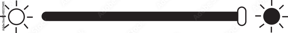 Poster brightness control icon. contrast with varying level illustration sign isolated on transparent backg