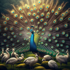 Obraz premium peacock with feathers