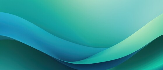 Obraz premium Abstract Fluid Shapes in Green and Blue Gradient
