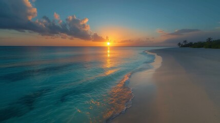 Golden Sunset Over Turneffe Atoll Belize Underwater Paradise