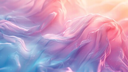 Fototapeta premium Abstract dreamy soft pastel colors background with fluid and smooth gradients blending pink, blue, and purple tones in a delicate flowing pattern.