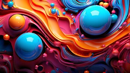Fototapeta premium paint mixing
