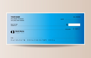 Gradient blank check template vector format