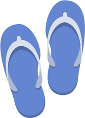 Sandal flat illustration. Slippers clipart design.