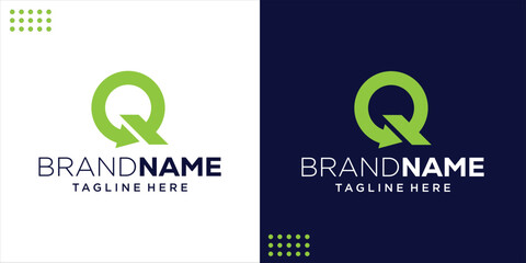 Q Letter Logo Logistics Delivery, Technologist Theme, Design Inspiration, Illustration, Vector