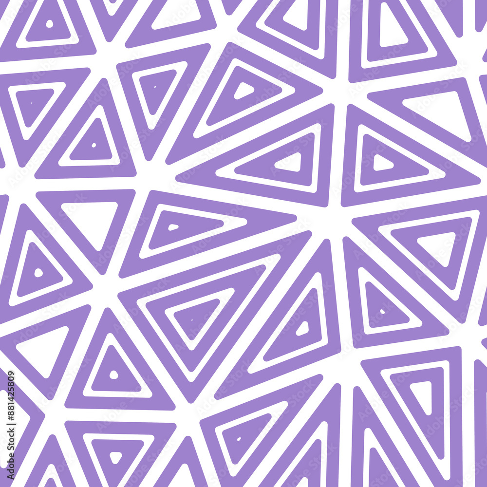 Poster triangular pattern background. big triangles size. multiple repeated inner triangles. solid color st