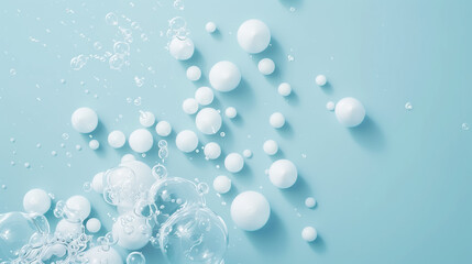 Close-up View of Glycolic Acid Molecules in Effective Acne Treatment, Dermatology Background