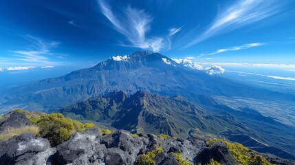 Majestic Panoramic View from Puncak Jaya Summit, Highest Peak in Oceania