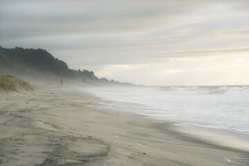 a hazy day on the beach