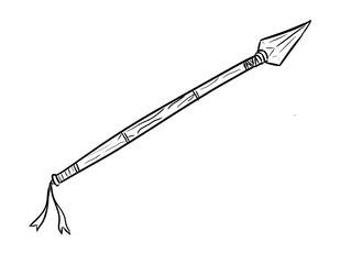 illustration of spear isolated