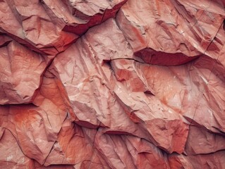 Fototapeta premium Close-up shot of a red rock wall with unique texture and color, great for backgrounds or abstract designs