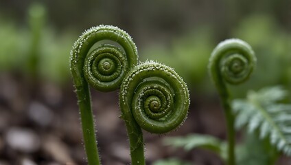 A haiku celebrating the unfurling of fiddlehead ferns in spring ai_generated