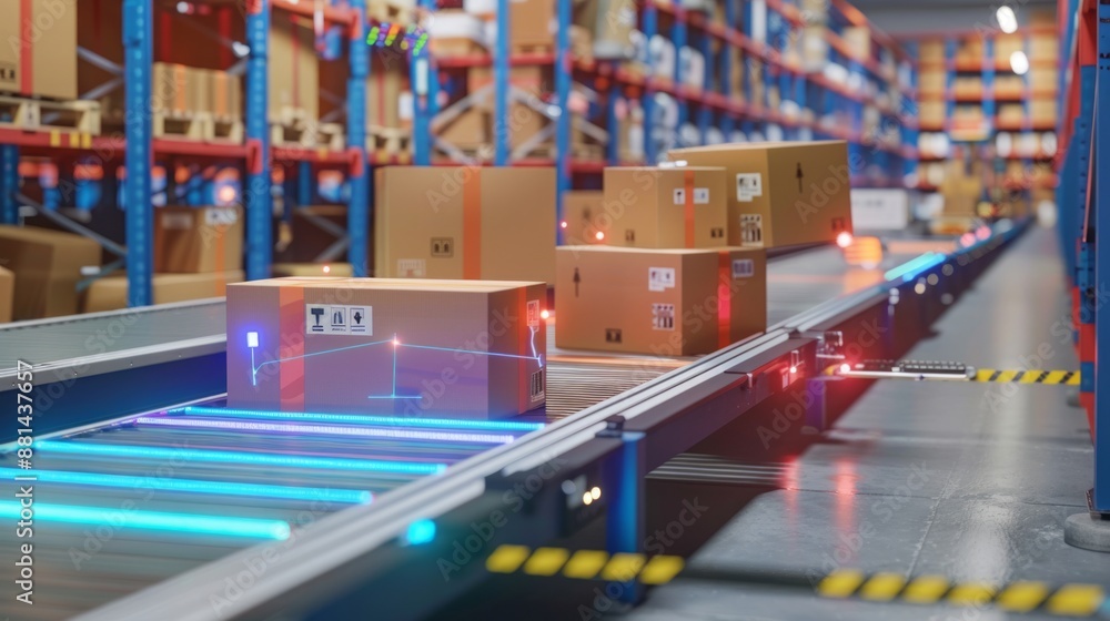 Poster smart warehouse management system using augmented reality technology to identify package picking and