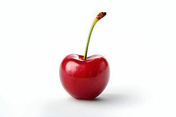 a fruit, cherry, against a white background