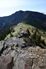 Fototapeta premium Climbing Mt. Azumaya, Nagano, Japan