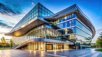 Fototapeta premium Modern building with unique sculptural design , architecture, sculptural, intricate, innovative, contemporary