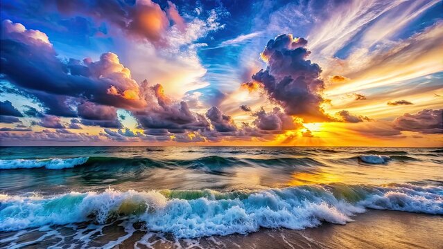 Time-lapse of ocean waves and changing sky from dusk till dawn, ocean, waves, sky, dusk, dawn, time-lapse, sunset, sunrise