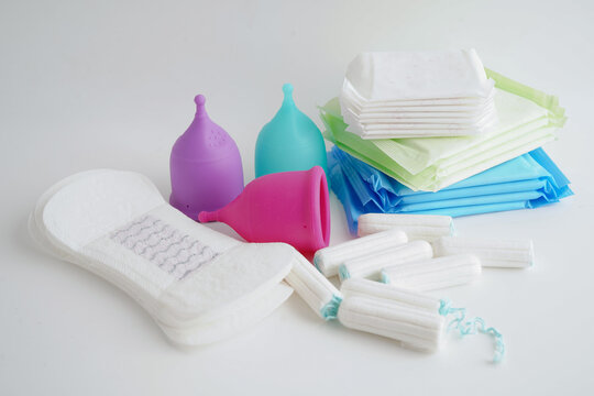 Sanitary hygiene set for women menstrual period cycle protection.