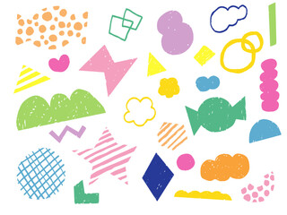 手描きあしらい幾何学模様_色鉛筆セット