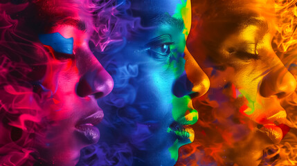 
Ethnic and cultural diversity among people, emphasizing acceptance, inclusion, and togetherness. A celebration of unity, mutual respect, and the strength found in diverse communities.