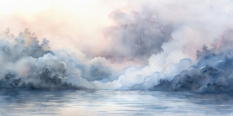 Obraz premium Slowly rising smoke or mist