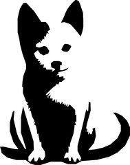 puppy dog silhouettes