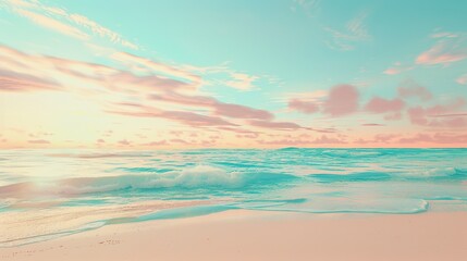 Dreamy and Bright Beach Background