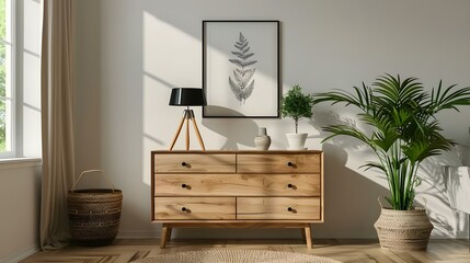 Scandinavian design home interior of living room