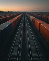 Fototapeta premium Logistics technology, highlighting advanced technologies optimizing supply chain and logistics