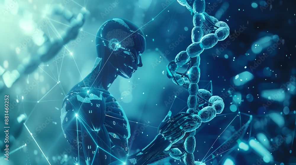 Poster technology background ai robot