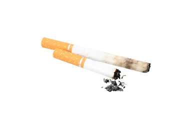PNG, Extinguished cigarettes, isolated on white background
