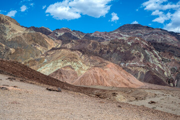 Artist's Palette mountains in Death Valley National Park. Popular touristic place 