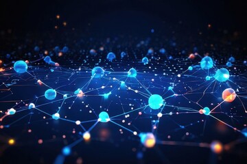 Obraz premium the AI Image Generator, high-speed data network in motion