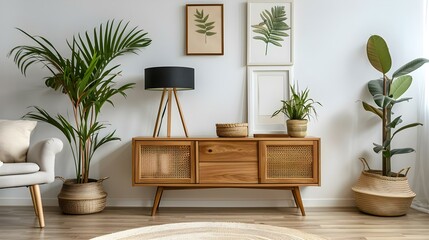 Scandinavian design home interior of living room