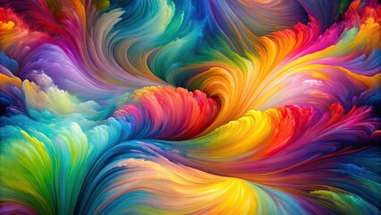 Obraz premium Symphony of vibrant colors blending into graceful motion on a contemporary canvas , vibrant, colorful, symphony, motion