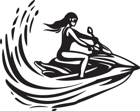 recommend clip art: silhouette of a girl in a boat