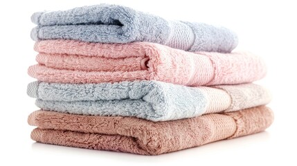 Bath towels with copy space.