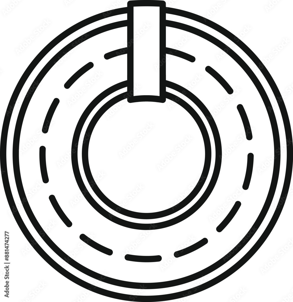 Poster bearing icon showing mechanical part for rotation and friction reduction