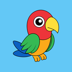 Parrot vector art illustration design
